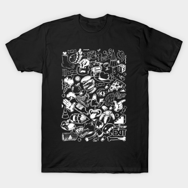 Bad Az Doodles (Black) T-shirt T-Shirt by BadAz Collectibles